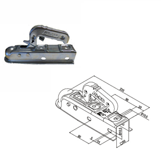 ALKO AK 7 versione D quadrato 50 mm con 4 fori versione speciale