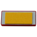 Red reflector, 69 x 31.5 mm, with adhesive film