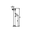 Piede dappoggio con connessione esagonale, tubo Ø 57 mm, carico dappoggio 1300 kg, A 560 mm, B 406 mm, corsa 375 mm