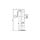 Piede dappoggio con manovella, zincato, tubo Ø 60 x 4 mm quadro