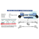 Asse frenato, 1400 kg A = 700-1300 mm C = 1150-1750 mm