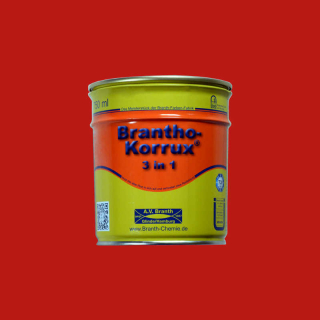 Brantho Korrux "3 in 1" tanica da 0,75 litri, sigillo rosso / rosso fuoco RAL 3000