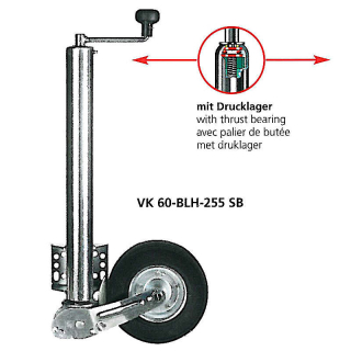 Ruota di supporto Winterhoff a pieno carico. Portata supporto 500 kg, 225x70