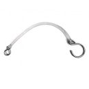 Safety cord S-hook size. 1-3 transparent L270