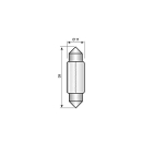 Festone NARVA 12V 5W presa SV 8.5-8 / 11 x 36 mm