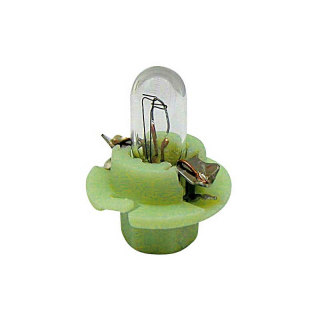 Lampada base plastica 24V 1.4W verde chiaro BX 8.4 d