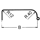 Profilo parafango monoasse 12/40 base angolare base angolare B260 L1240 S800 H370