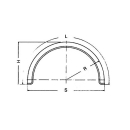 Parafango in lamiera B220 R375 L1210 S750 H390