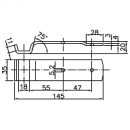 SPP - supporto da banco, Z-02A, 145 mm, a gomito, zincato