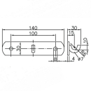 SPP - supporto da banco, Z-03, 140 mm, zincato