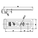 SPP - supporto da banco, Z-06, 90 mm, zincato