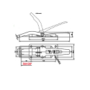 SPP - blocco della lingua, ZB-09, 267 mm, staffa piatta, zincata