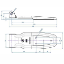 Cerniera porta VA 285 mm di lunghezza complessiva