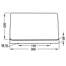 Cuscino di supporto anteriore Schiuma PUR 300 x 198 x 39 mm