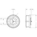 Ventilatore da tetto rotante, plastica, Ø 250 mm