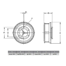 Ventilatore da tetto rotante, plastica, Ø 250 mm