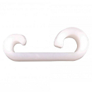 Expander doppio gancio, bianco, plastica