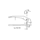 Leva freno a mano Peitz PAV-SR bullone dimensione X 31 mm, L 450mm