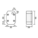 Luce di posizione Flexipoint I, rossa con cavo, lunghezza 500 mm. 2 poli con RS