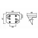 Supporto parafango per Flexipoint I, angolato