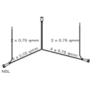 Set di cavi 9,5 metri con spina in PVC, 7 poli con uscita per collegamento CC